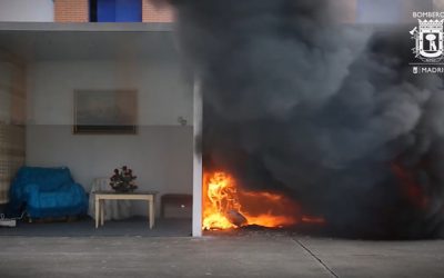 Experimento del cuerpo de bomberos del Ayuntamiento de Madrid